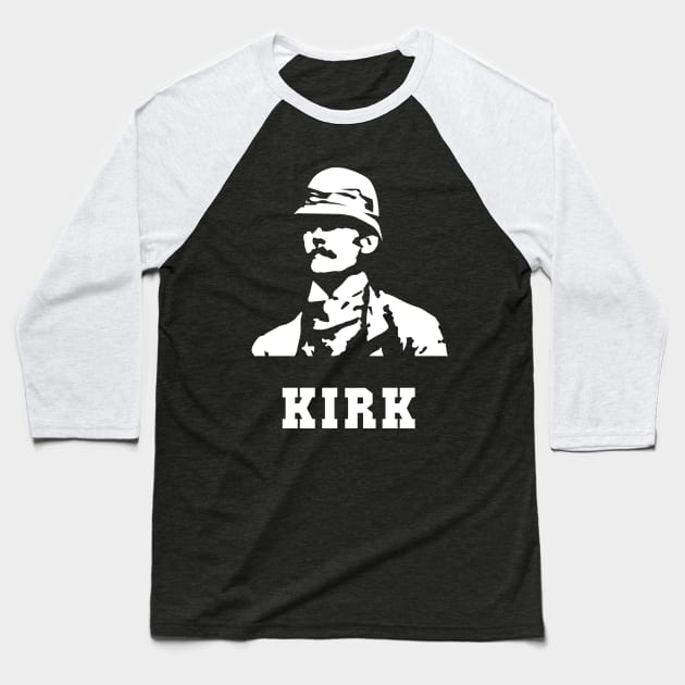 Peter Kirk, White Lettering Baseball T-Shirt by KIRKLANDHISTORY.ORG